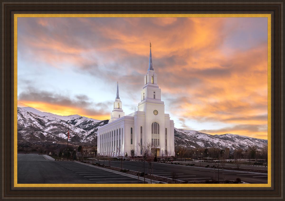 Layton Utah Golden Sunrise Large Wall Art