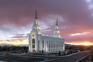 Layton Utah Pink Sunset Large Wall Art