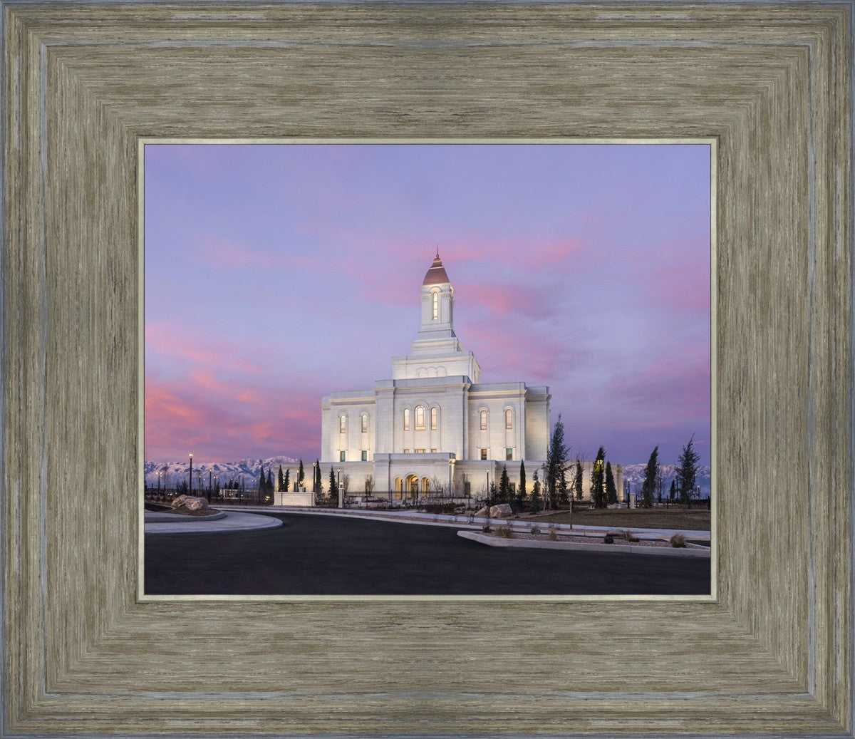 Deseret Peak Utah Pink Winter Sunrise