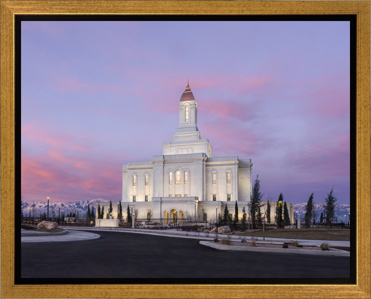 Deseret Peak Utah Pink Winter Sunrise