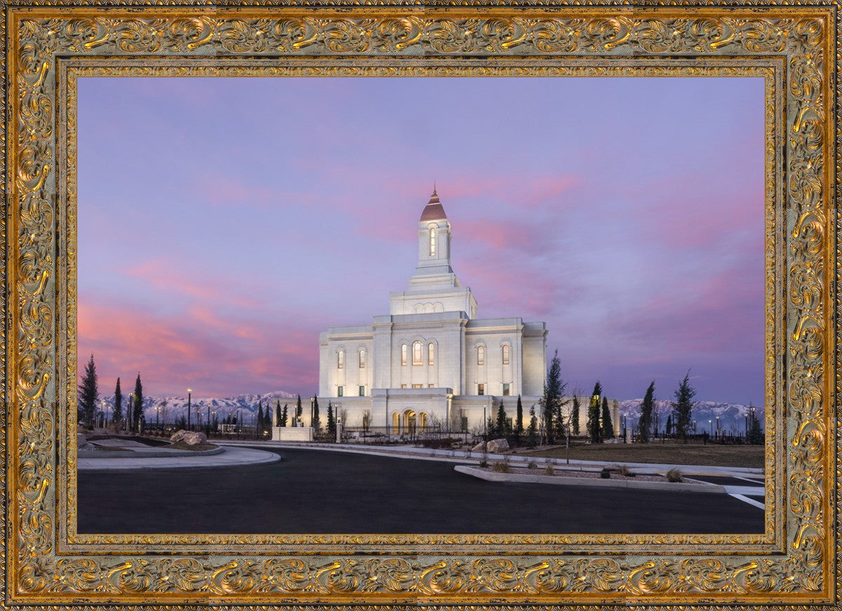 Deseret Peak Utah Pink Winter Sunrise