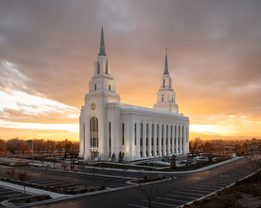 Layton Utah Golden Glow Sunset Gallery Wrap