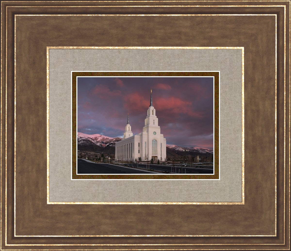 Layton Utah Pink Winter Sunset