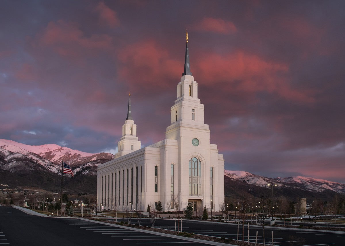 Layton Utah Pink Winter Sunset