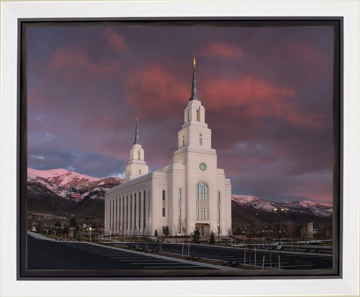 Layton Utah Pink Winter Sunset  Gallery Wrap