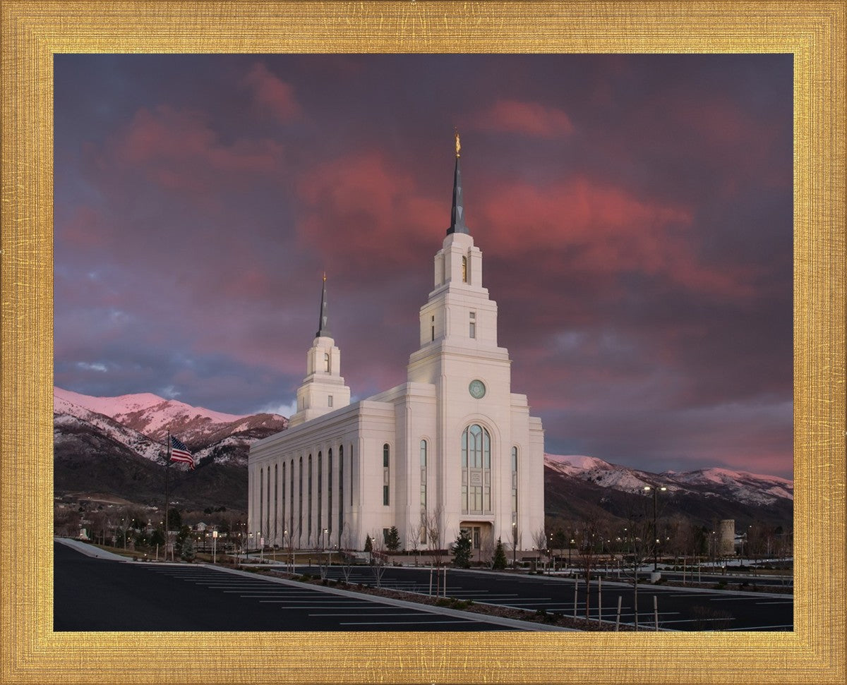 Layton Utah Pink Winter Sunset
