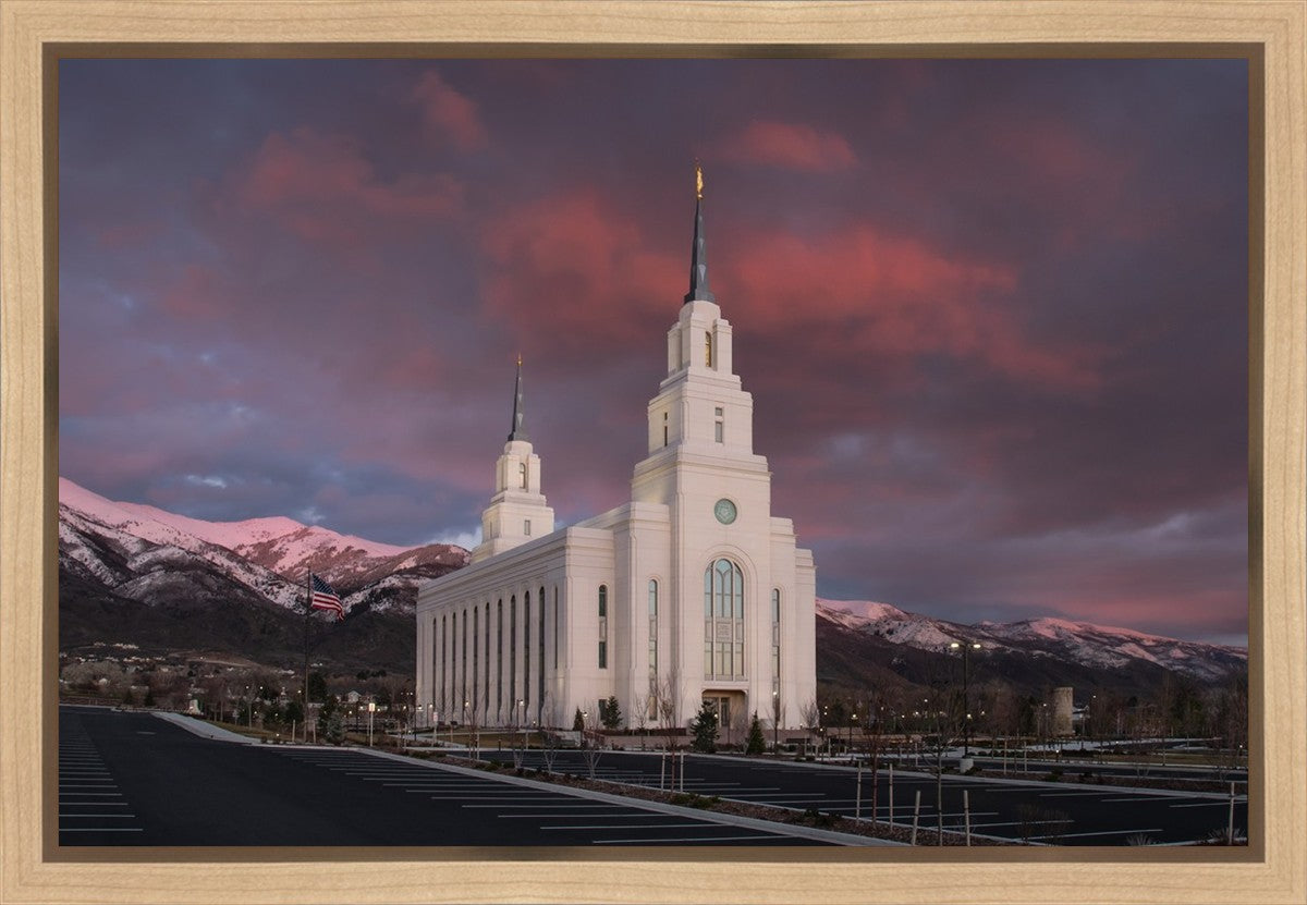 Layton Utah Pink Winter Sunset  Gallery Wrap