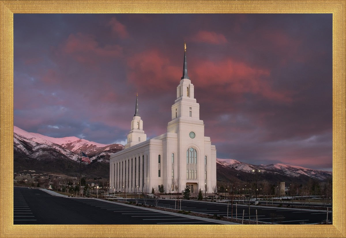 Layton Utah Pink Winter Sunset