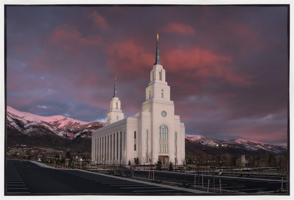 Layton Utah Pink Winter Sunset  Gallery Wrap