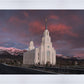 Layton Utah Pink Winter Sunset