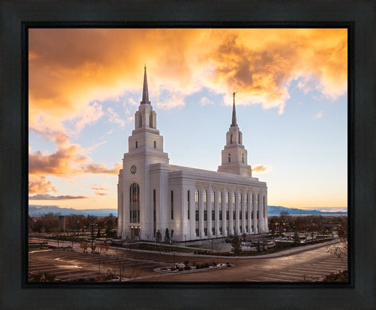 Layton Utah Fire in The Sky  Gallery Wrap
