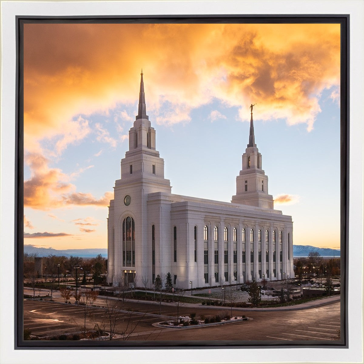 Layton Utah Fire in The Sky  Gallery Wrap