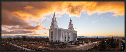 Layton Utah Fire in The Sky  Large Wall Art Gallery Wrap