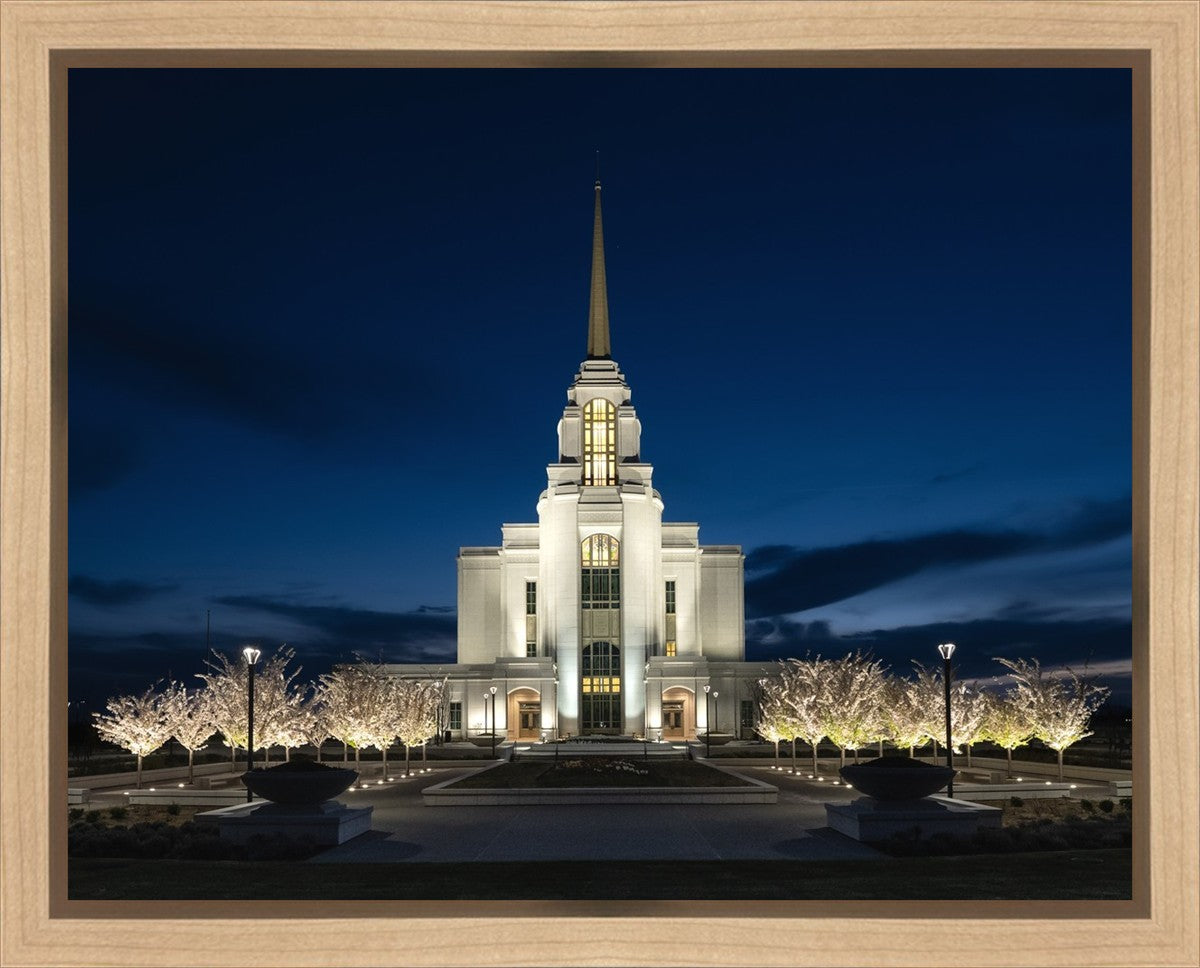 Syracuse Utah Night Glow Gallery Wrap