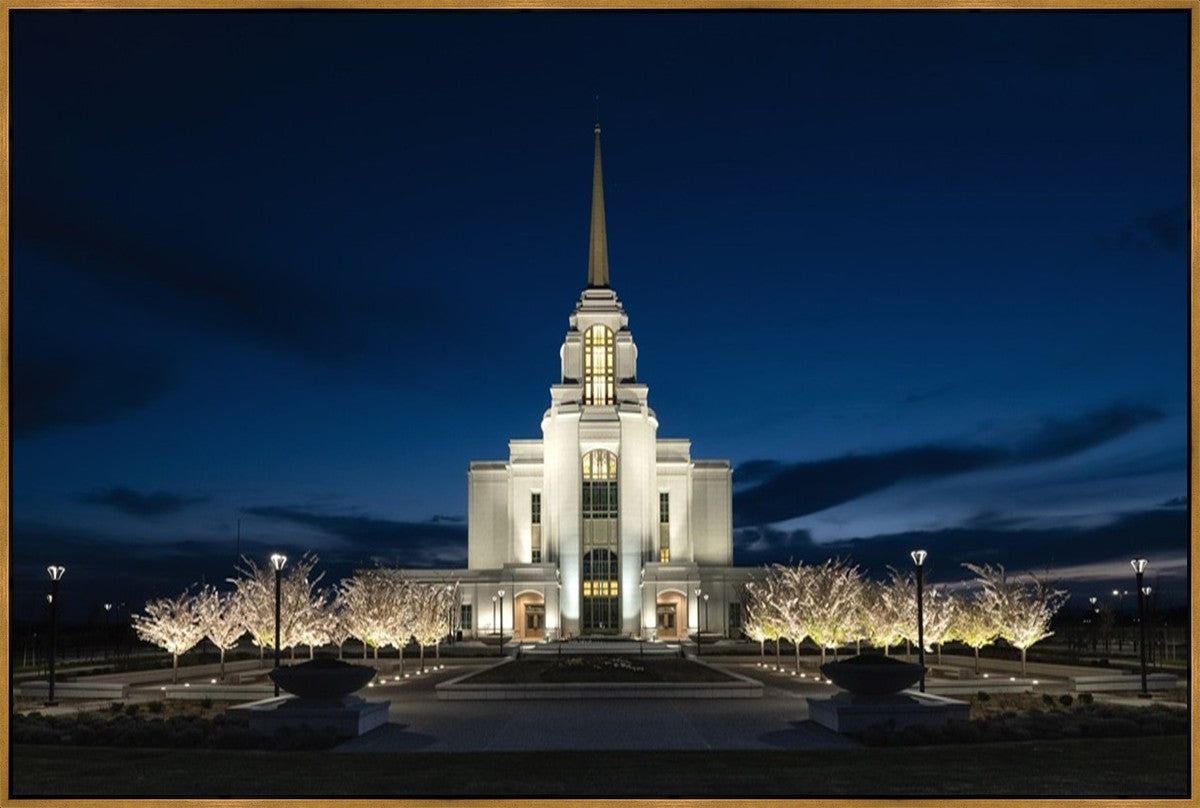 Syracuse Utah Night Glow Large Wall Art Gallery Wrap