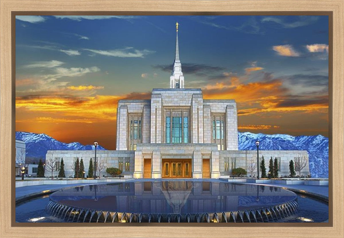 Ogden Temple Reflection Gallery Wrap