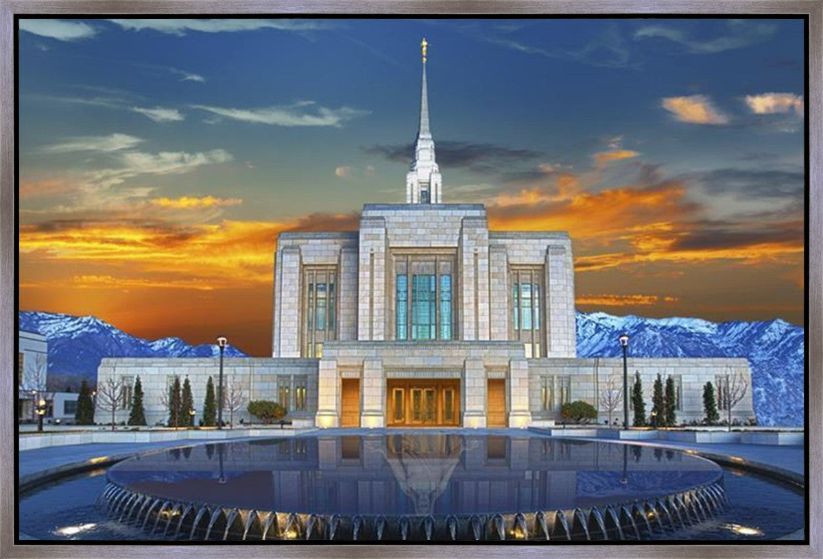 Ogden Temple Reflection Gallery Wrap