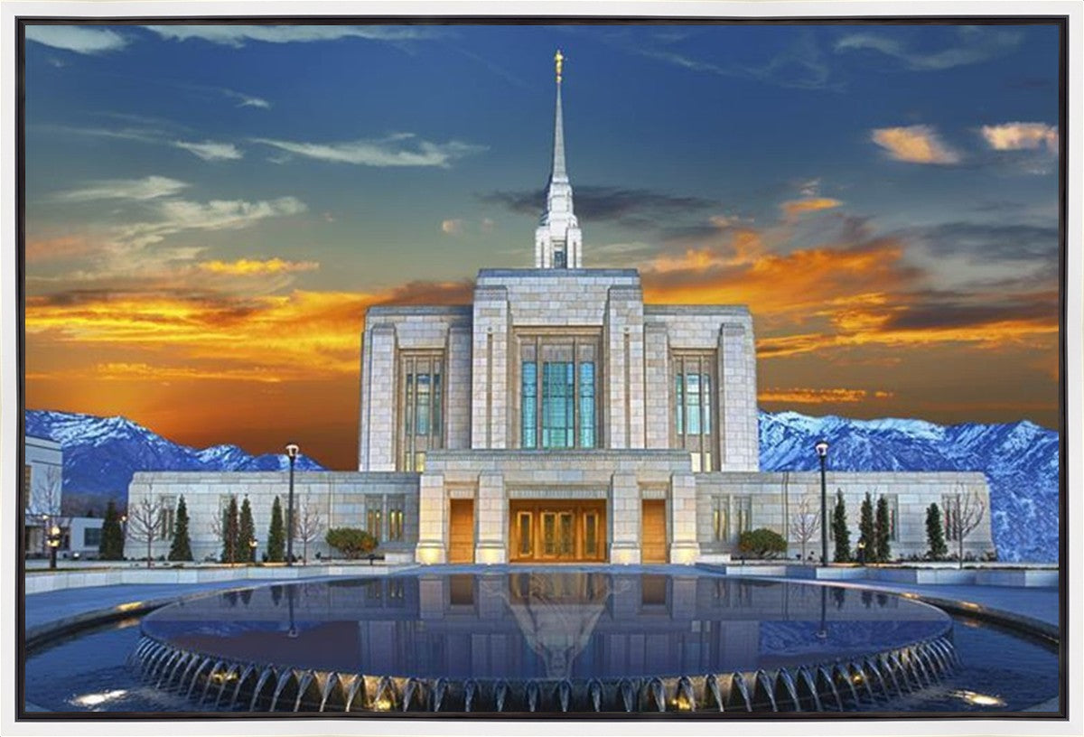 Ogden Temple Reflection Gallery Wrap
