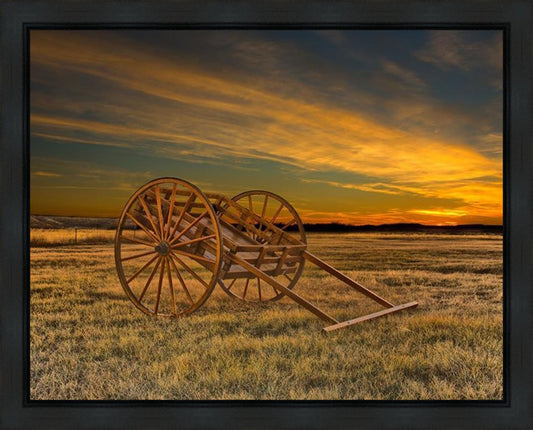 Handcart at Sunset Gallery Wrap