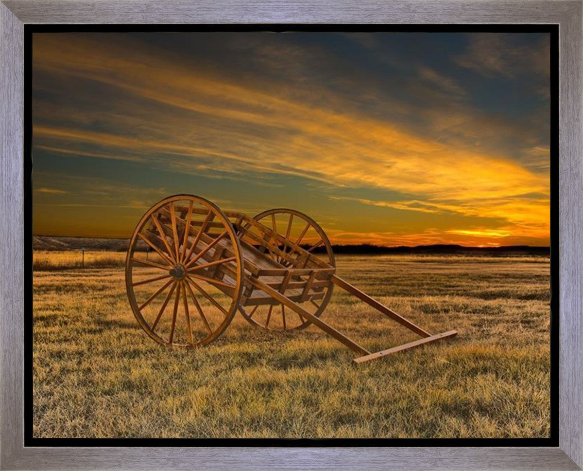 Handcart at Sunset Gallery Wrap