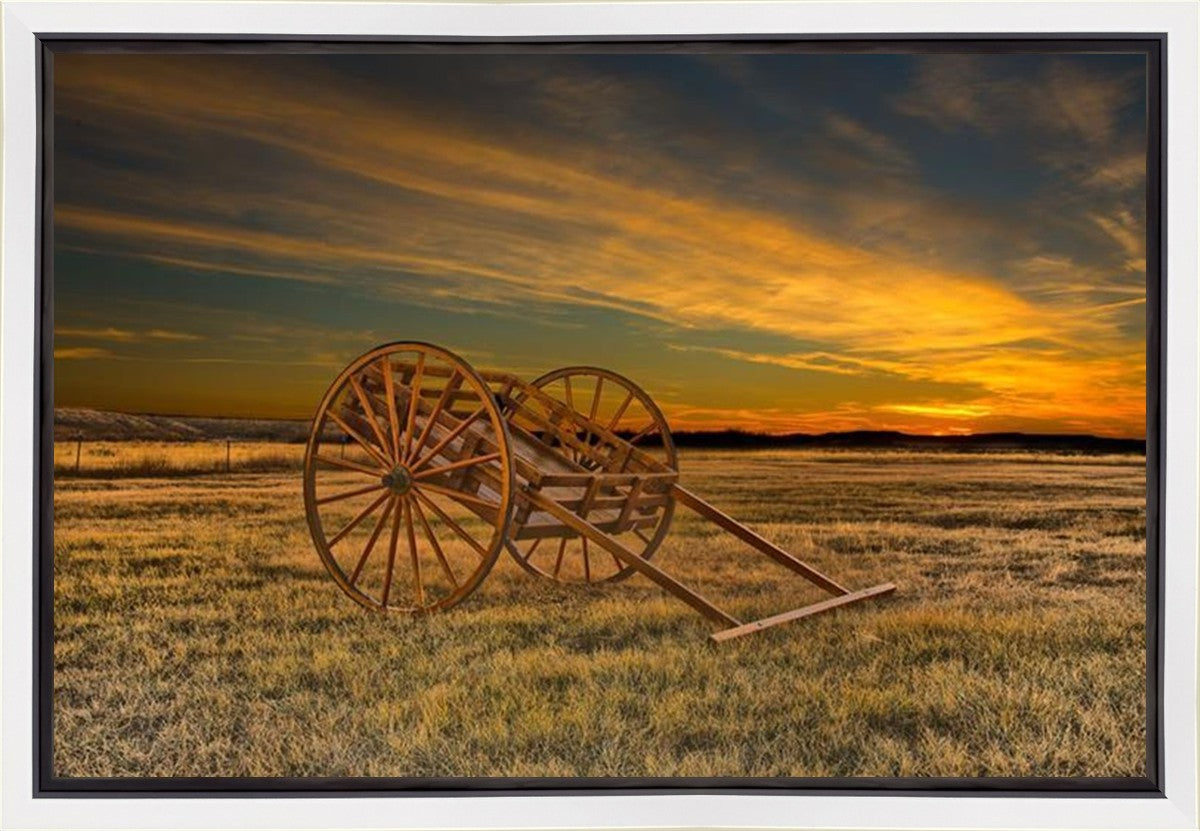 Handcart at Sunset Gallery Wrap