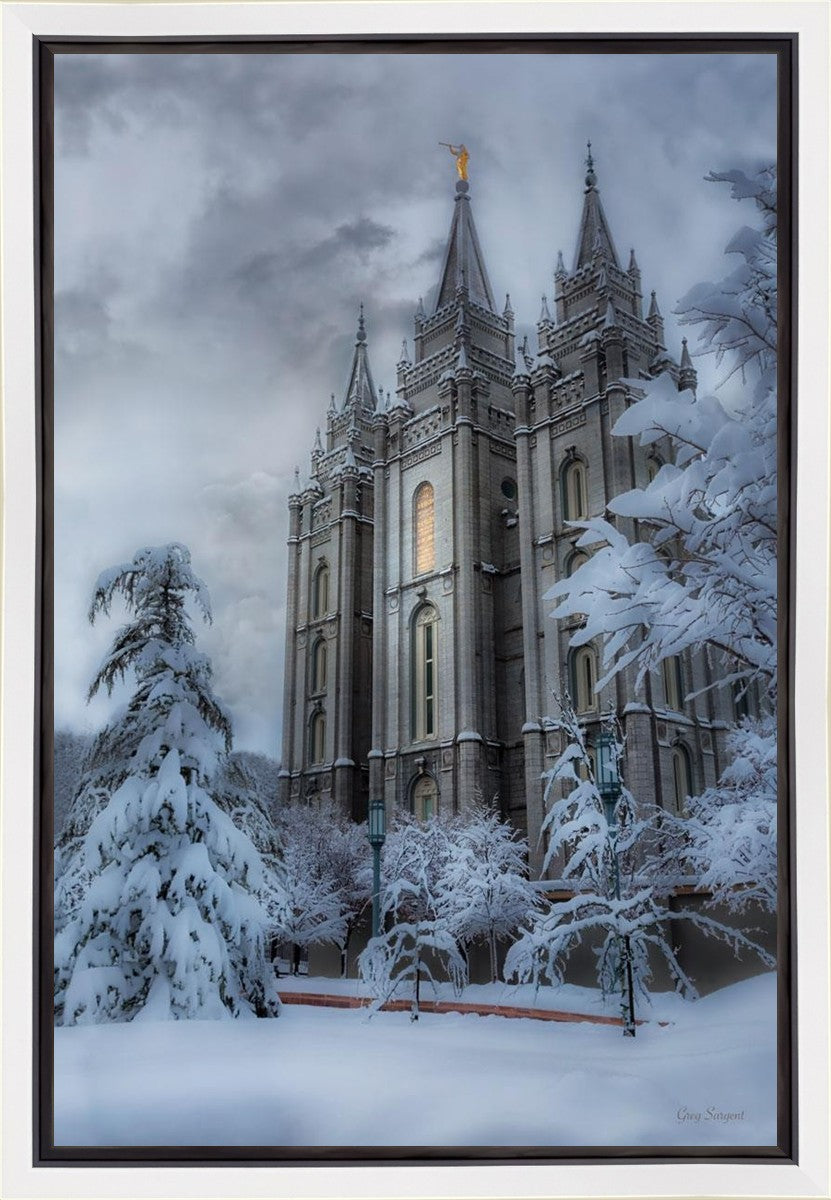 Salt Lake Temple Snow Gallery Wrap