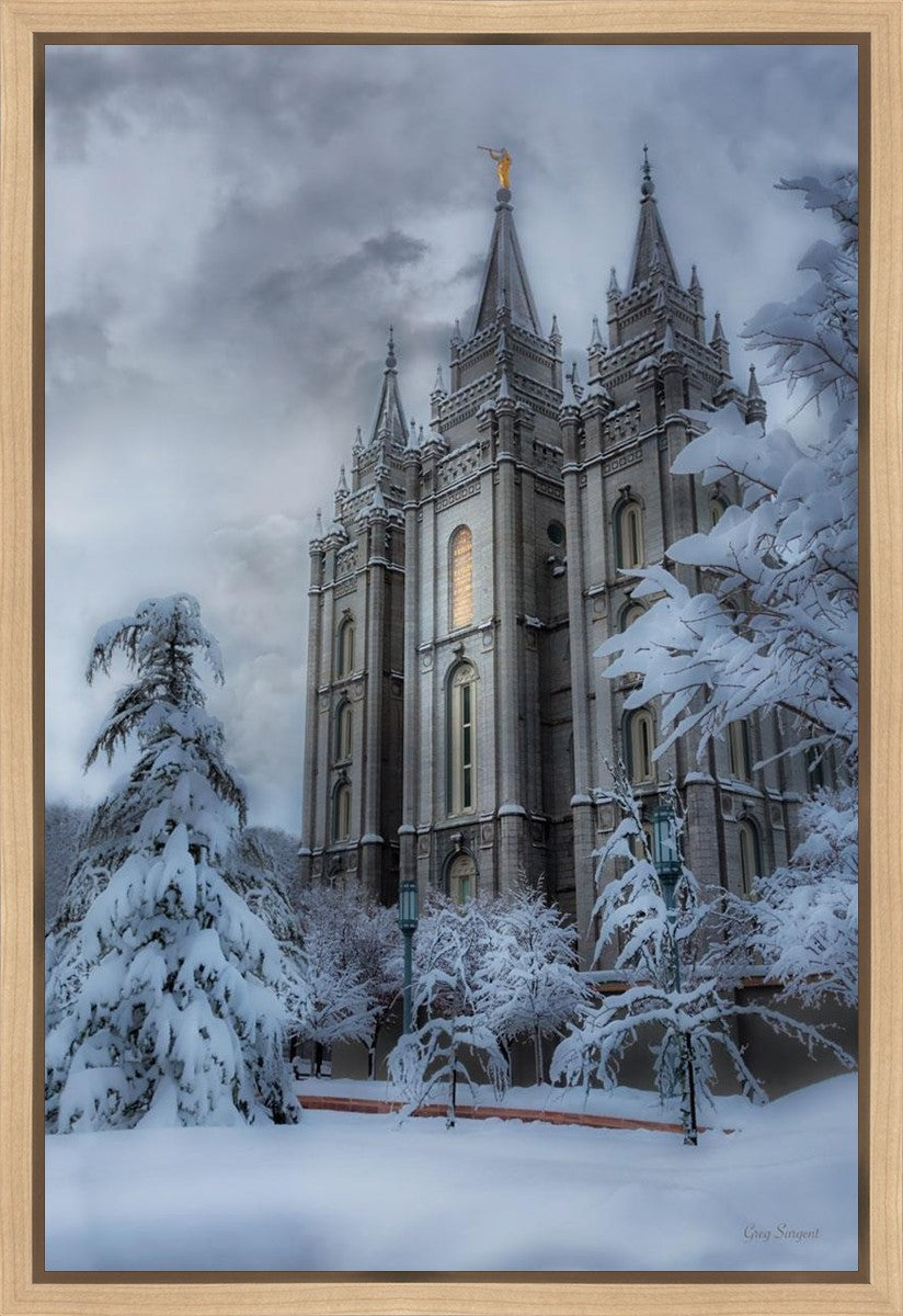 Salt Lake Temple Snow Gallery Wrap
