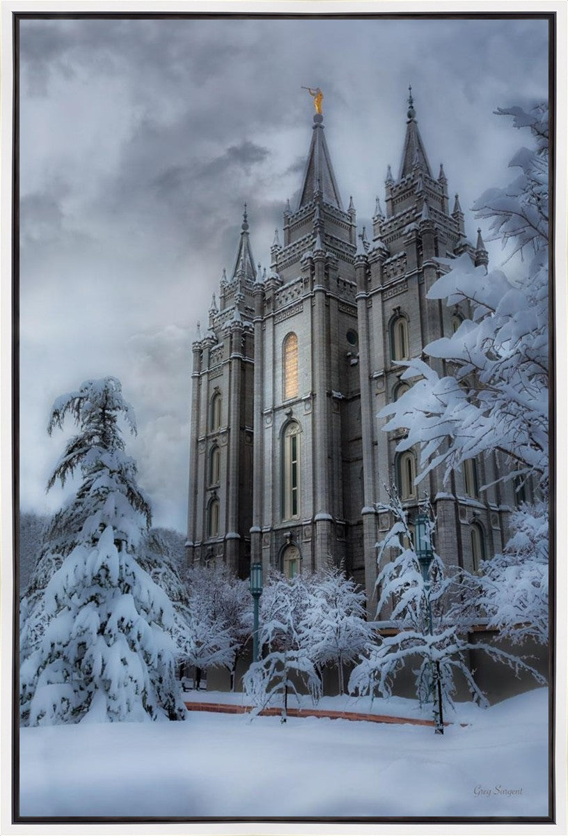 Salt Lake Temple Snow Gallery Wrap