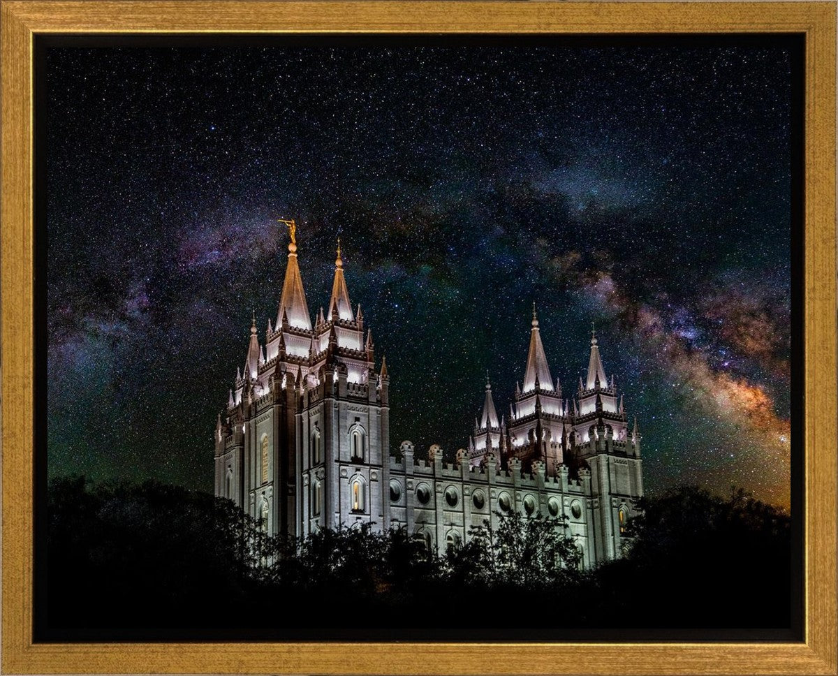 Salt Lake Temple Milky Way Gallery Wrap