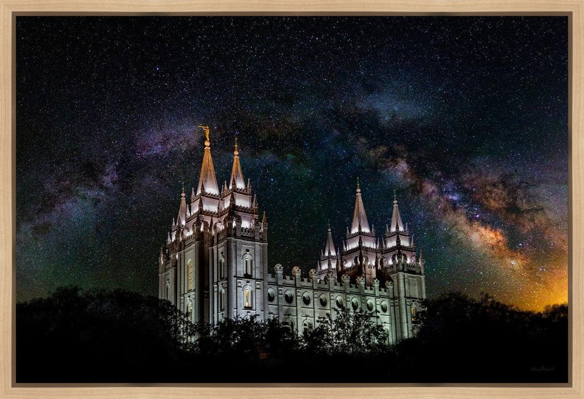 Salt Lake Temple Milky Way Gallery Wrap
