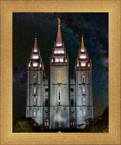 Salt Lake Temple Milky Way Vertical