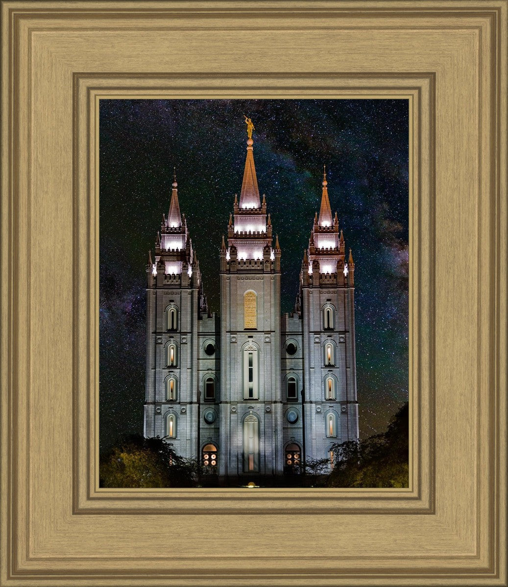 Salt Lake Temple Milky Way Vertical