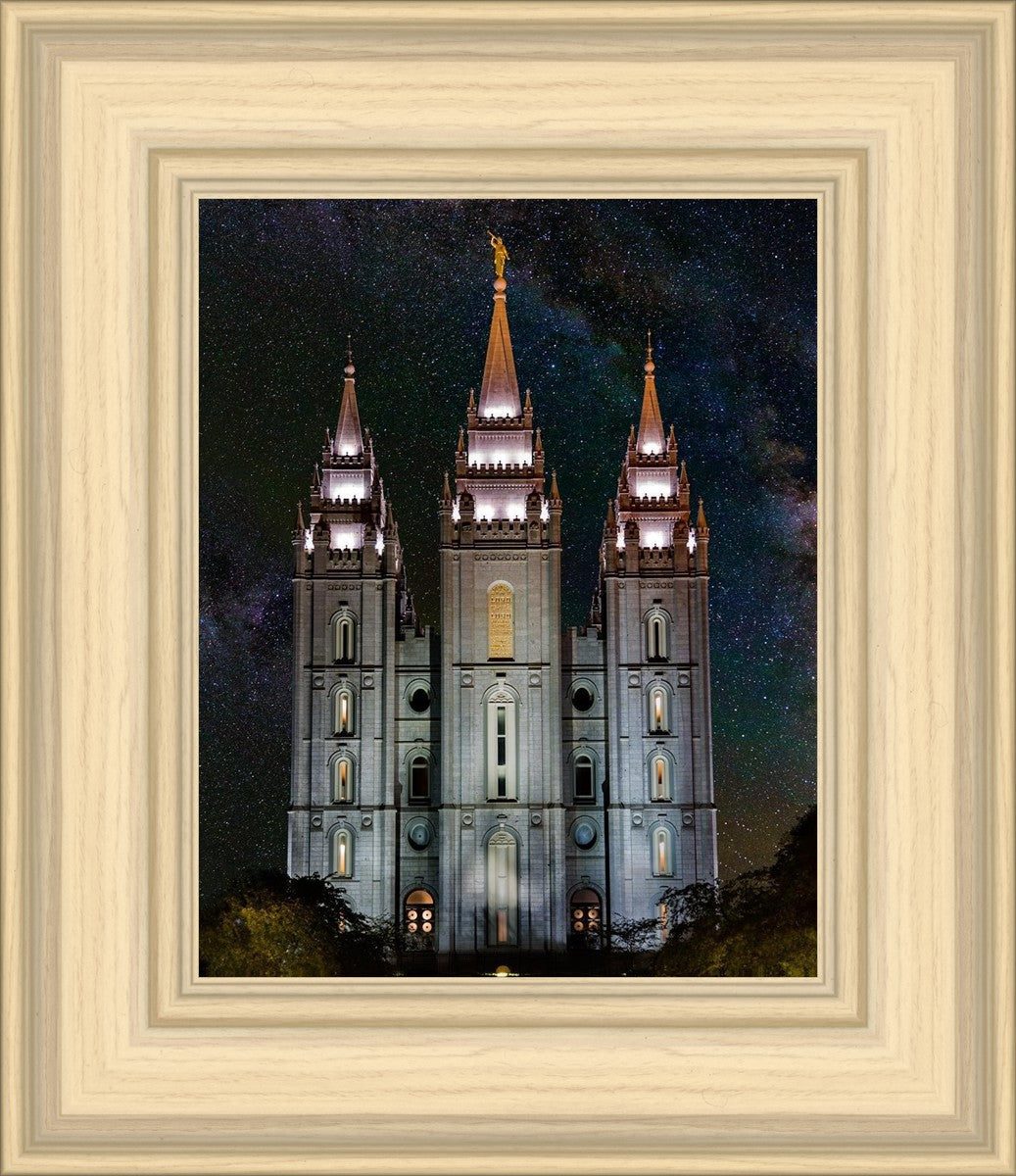 Salt Lake Temple Milky Way Vertical