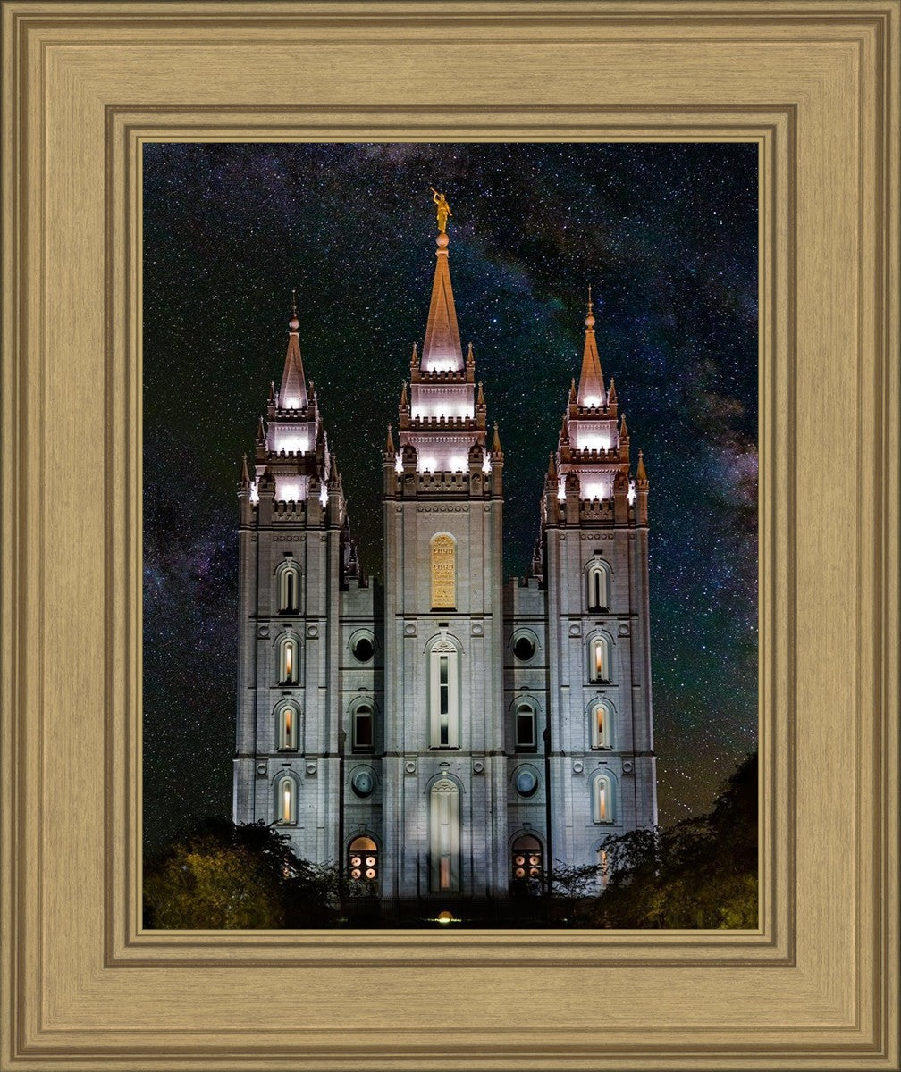 Salt Lake Temple Milky Way Vertical