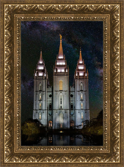 Salt Lake Temple Milky Way Vertical