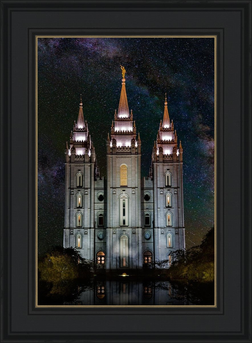 Salt Lake Temple Milky Way Vertical