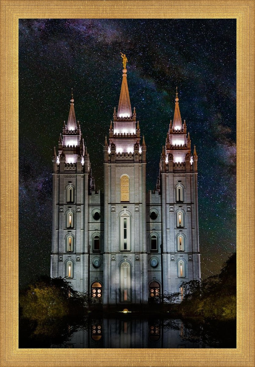 Salt Lake Temple Milky Way Vertical