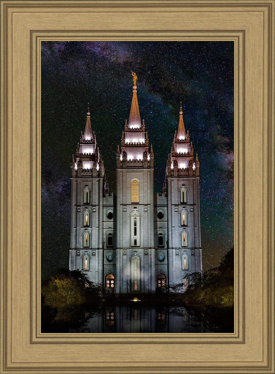 Salt Lake Temple Milky Way Vertical