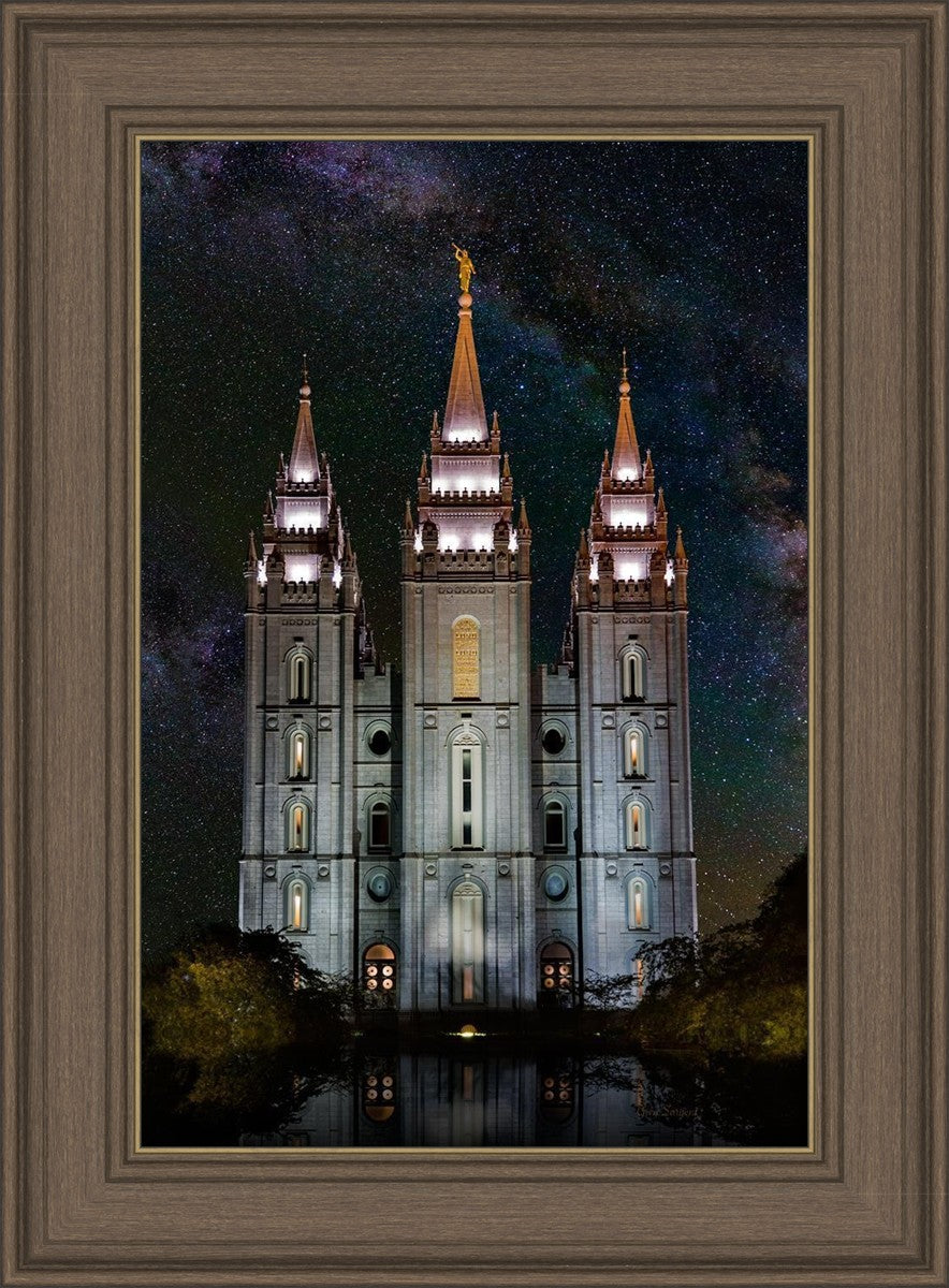 Salt Lake Temple Milky Way Vertical
