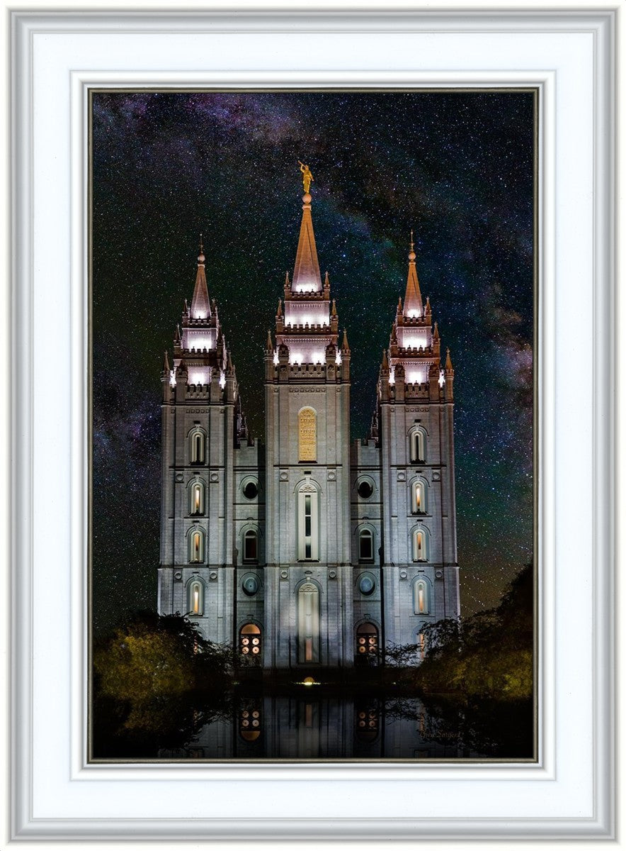 Salt Lake Temple Milky Way Vertical
