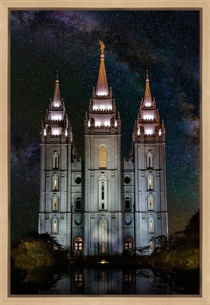 Salt Lake Temple Milky Way Vertical