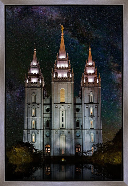 Salt Lake Temple Milky Way Vertical