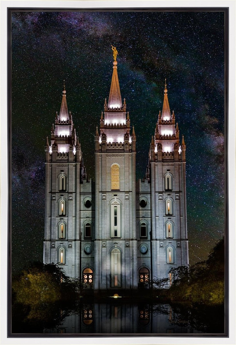Salt Lake Temple Milky Way Vertical Gallery Wrap