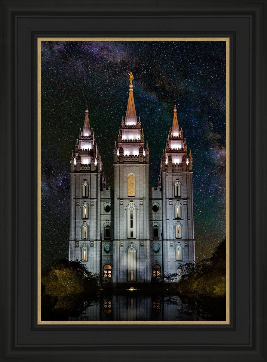 Salt Lake Temple Milky Way Vertical