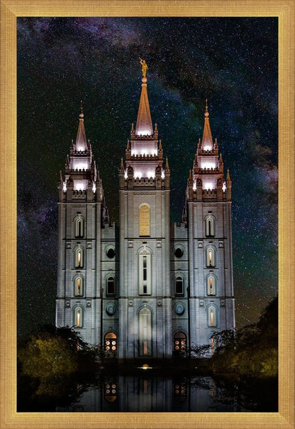 Salt Lake Temple Milky Way Vertical