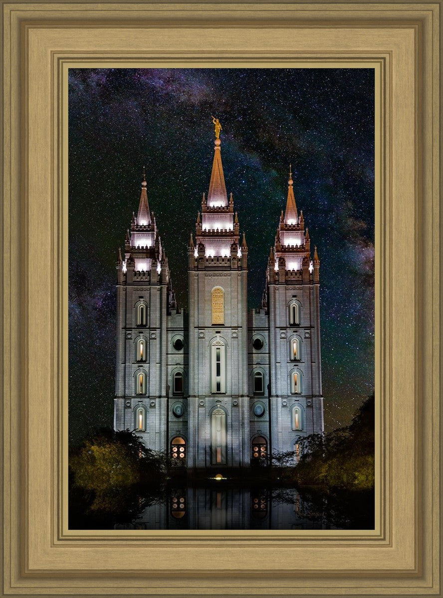 Salt Lake Temple Milky Way Vertical