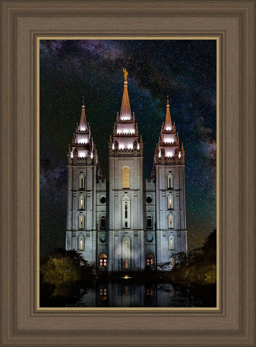Salt Lake Temple Milky Way Vertical