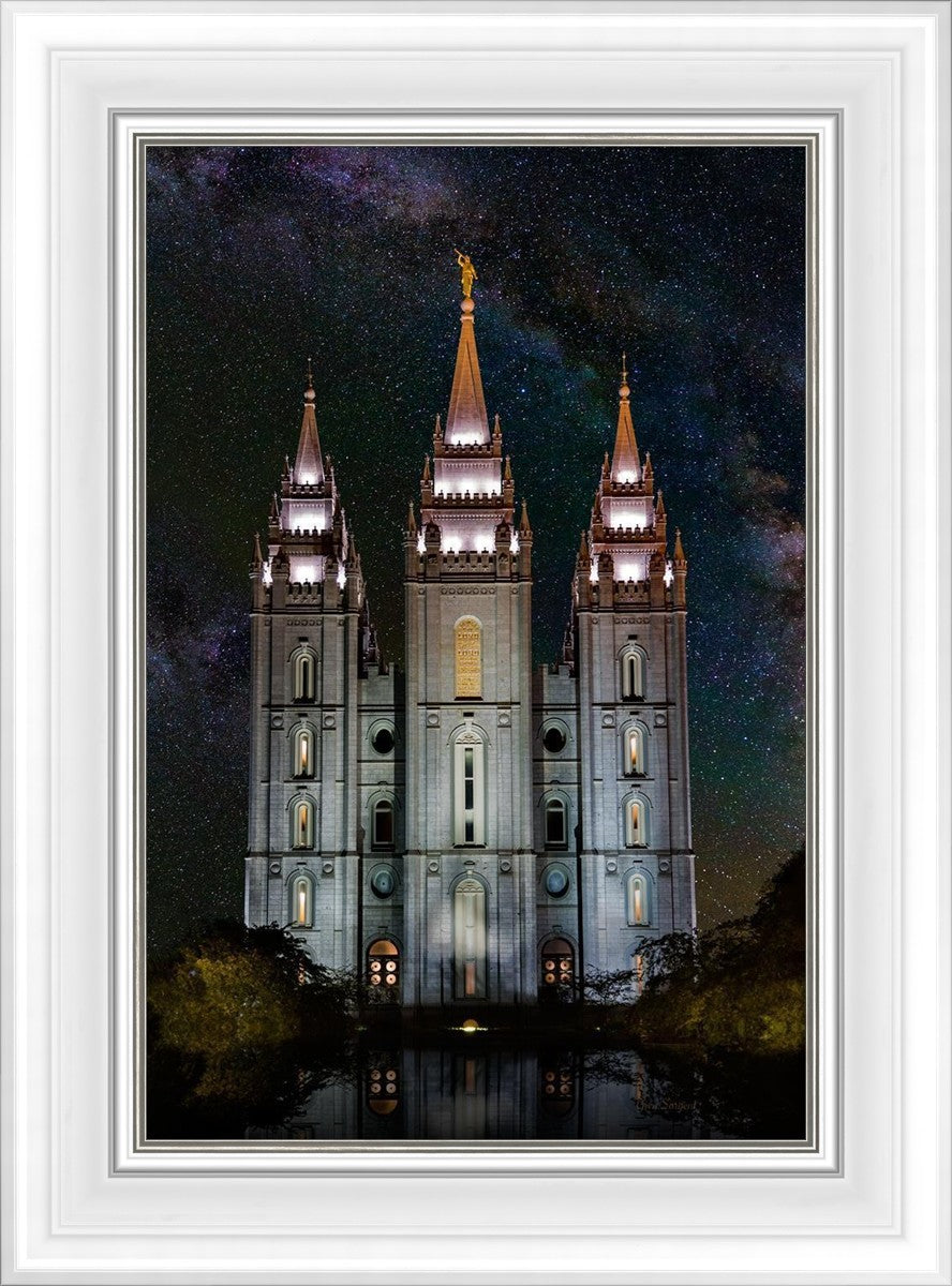 Salt Lake Temple Milky Way Vertical