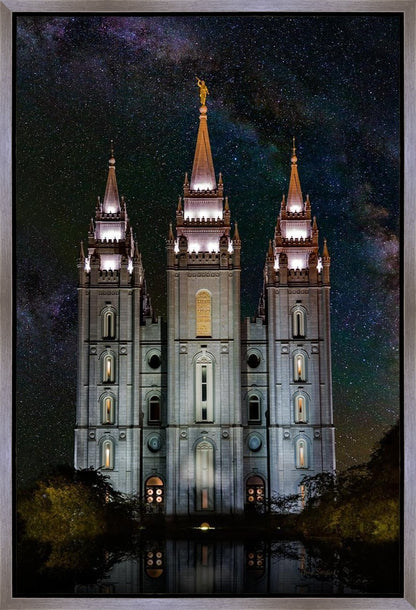 Salt Lake Temple Milky Way Vertical