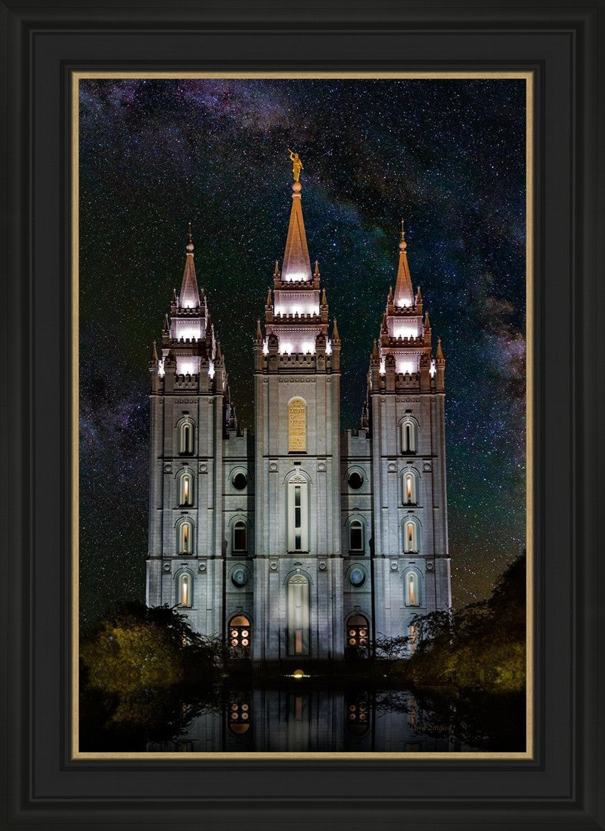 Salt Lake Temple Milky Way Vertical
